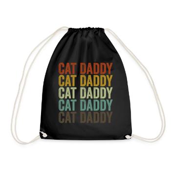 Cat Daddy Father's Day Cat - Drawstring Bag - black - Front