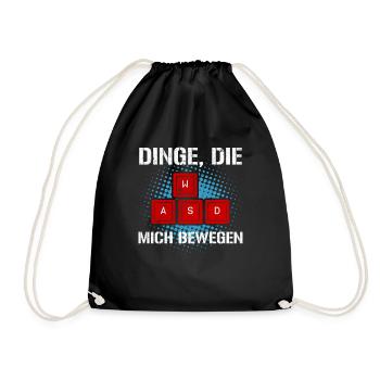 Dinge Die Mich Bewegen Gamer Zocker Spieler - Turnbeutel - Schwarz - Vorne