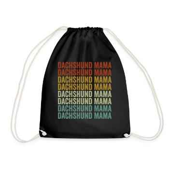 Dackel Mama Dackelliebhaber Dackel Mama Hundeliebh - Turnbeutel - Schwarz - Vorne