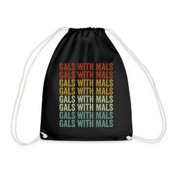 Gals avec Mals Malinois belge - Sac de sport léger - noir - Devant