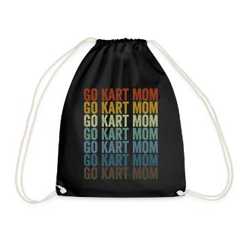 Go Kart Mom Go Kart Racer Mom - Turnbeutel - Schwarz - Vorne