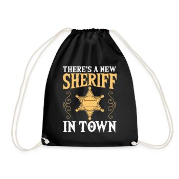 Il y a un nouveau shérif en ville Shérif adjoint - Sac de sport léger - noir - Devant