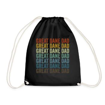 Great Dane Papa Great Dane dog lovers - Drawstring Bag - black - Front