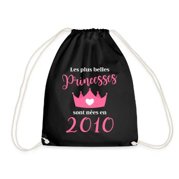 Les plus belles princesses sont nées en 2010 - Sac de sport léger - noir - Devant