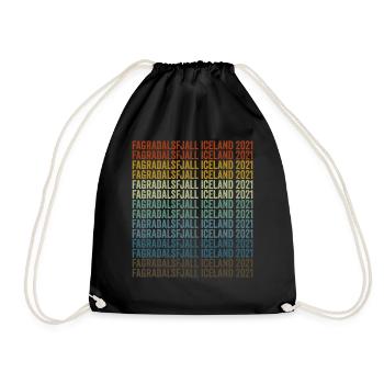 Fagradalsfjall Island 2021 Volcanoes - Drawstring Bag - black - Front