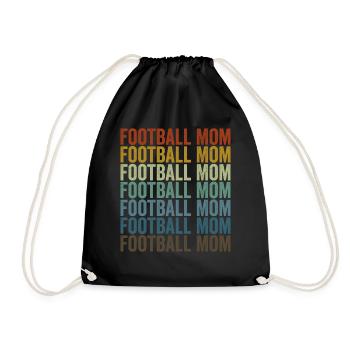 Fußball Mama Fußballspieler Mama - Turnbeutel - Schwarz - Vorne