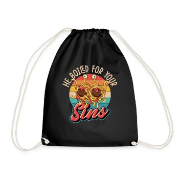 Spaghetti volant Monster FSM Retro - Sac de sport léger - noir - Devant