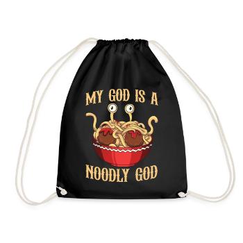 Flying Spaghetti Monster FSM - Drawstring Bag - black - Front