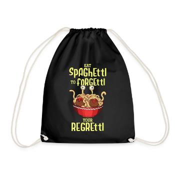 Das fliegende Spaghettimonster - Turnbeutel - Schwarz - Vorne