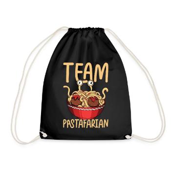 Flying Spaghetti Monster FSM Pastafari - Drawstring Bag - black - Front
