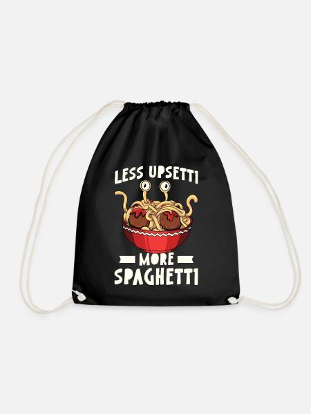 Fliegendes Spaghettimonster FSM Pastafari Pastafar - Turnbeutel - Schwarz