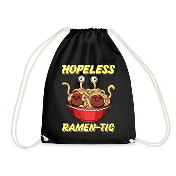 Flying Spaghetti Monster FSM Pastafarian Pastaf - Drawstring Bag - black - Front