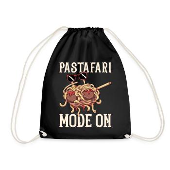 Dabbing Flying Spaghetti Monsters Pastafarian - Drawstring Bag - black - Front