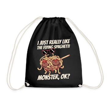Dabbing Flying Spaghetti Monsters Pastafarian - Sac de sport léger - noir - Devant