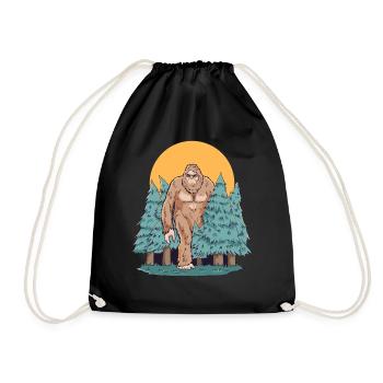 Cryptidcore Aesthetic Sasquatch Bigfoot - Turnbeutel - Schwarz - Vorne