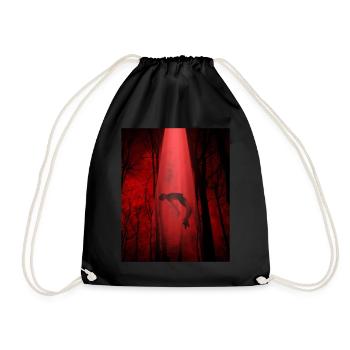 Cryptidcore Aesthetic UFO Alien Abduction - Drawstring Bag - black - Front