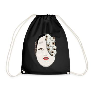 Angura Kei Masque Nô Esthétique Japonaise Foncée - Sac de sport léger - noir - Devant