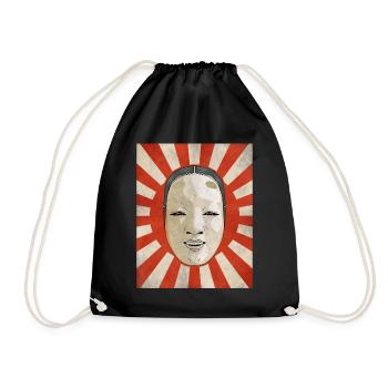 Angura Kei Masque Nô Esthétique Japonais Foncé - Sac de sport léger - noir - Devant