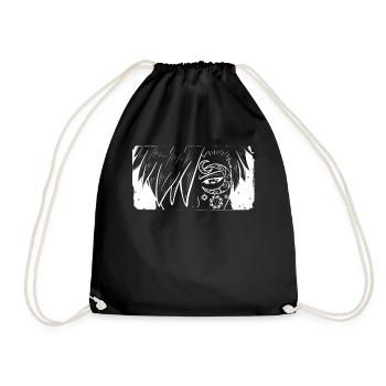 Bohemian Aesthetic Anime Boy Eyes Celestial - Drawstring Bag - black - Front