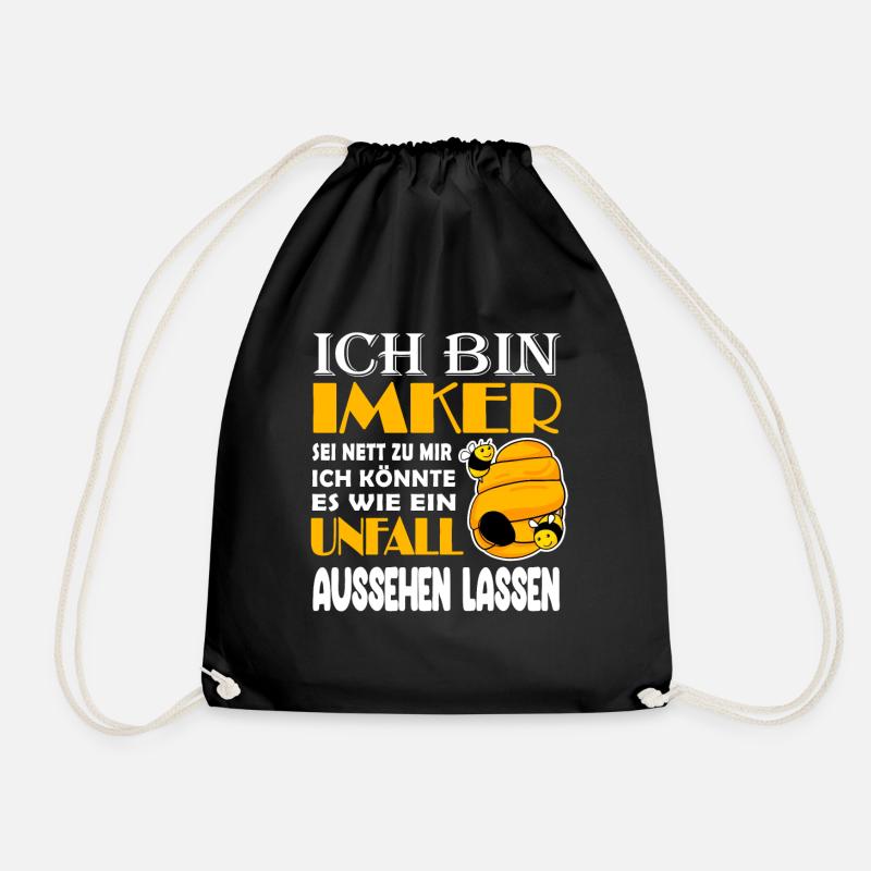 Imker Honig Imkerei - Imker Geschenk - Turnbeutel - Schwarz