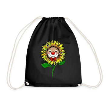 Clowncore Aesthetic Sunflower Clown - Turnbeutel - Schwarz - Vorne