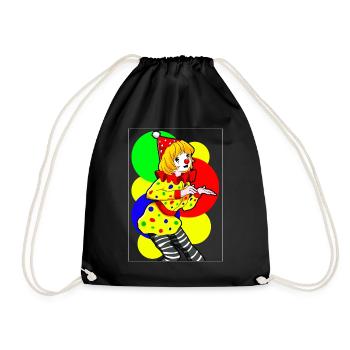 Clowncore Esthétique Anime Girl Party Clown - Sac de sport léger - noir - Devant