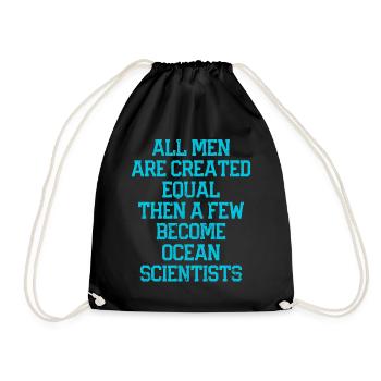 Funny Marine Biologist Marine Biology - Drawstring Bag - black - Front