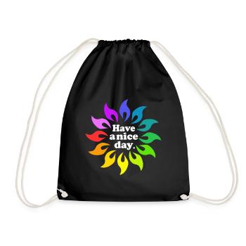 Have a nice day - Drawstring Bag - black - Front