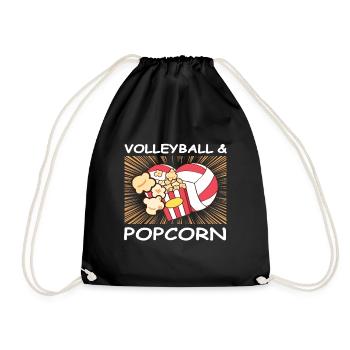 Volleyball & Popcorn Lover Teenage Girls Player - Sac de sport léger - noir - Devant