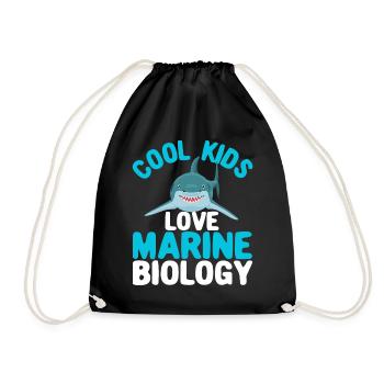 Funny marine biologist - Drawstring Bag - black - Front