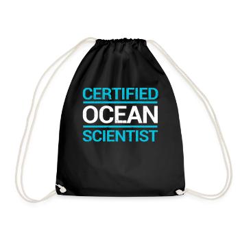 Funny Marine Biologist Certified Ocean Researchers - Drawstring Bag - black - Front