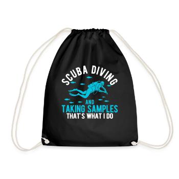 Funny Marine Biologist Marine Biology - Drawstring Bag - black - Front