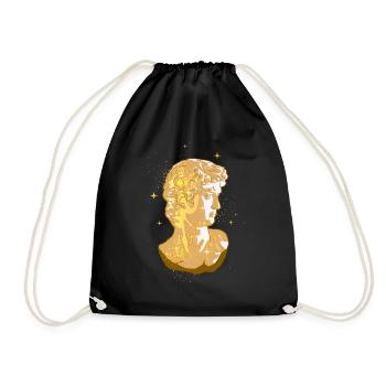 Boujee Aesthetic David Statue Bougie - Drawstring Bag - black - Front