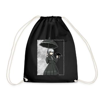 Finnish Goth Aesthetic Gothic Anime Girl Goth - Turnbeutel - Schwarz - Vorne