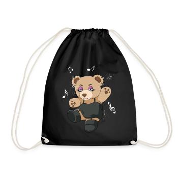 Goth finlandais Esthétique gothique Ours Goth - Sac de sport léger - noir - Devant