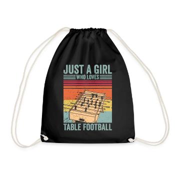 Juste une fille qui aime le baby-foot de baby-foot - Sac de sport léger - noir - Devant