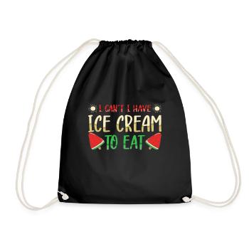 Je ne peux pas avoir de crème glacée à manger Gelato Lover Gift - Sac de sport léger - noir - Devant