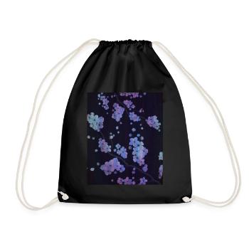 Cassette Futurism Cherry Blossom Retro Futurism - Drawstring Bag - black - Front