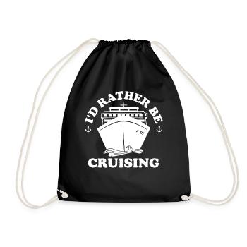 Funny Cruising Kreuzfahrtschiff Kreuzfahrtschiff - Turnbeutel - Schwarz - Vorne