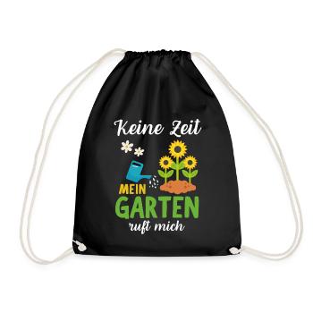 Gärtnerin Gärtner Gartenfreunde Geschenk - Turnbeutel - Schwarz - Vorne