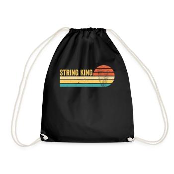 Harpist Harpist Retro - Drawstring Bag - black - Front