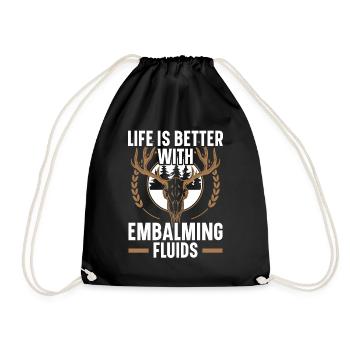 La vie est meilleure avec le liquide d’embaumement - Sac de sport léger - noir - Devant
