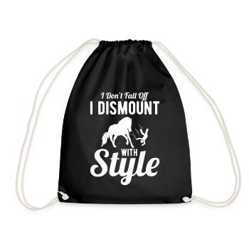 Fun vaulting on the horse - Drawstring Bag - black - Front