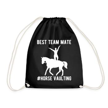 Fun vaulting on the horse - Drawstring Bag - black - Front