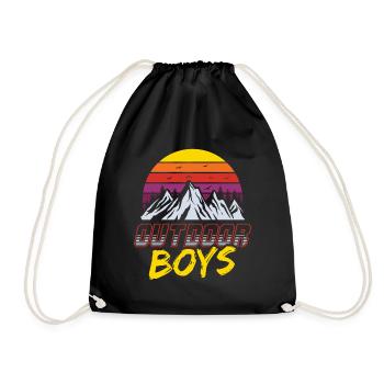 Outdoor Boys, Scout, Scout, Adventure, Nature - Drawstring Bag - black - Front