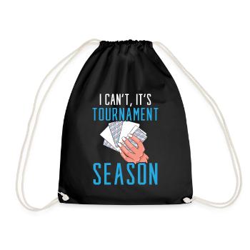 I can't It's tournament season Trading Card Sp - Drawstring Bag - black - Front