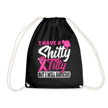 J’ai une mésange de merde mais je survivrai au sein - Sac de sport léger - noir - Devant