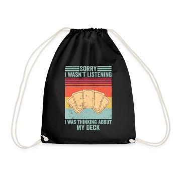 Funny Trading Card Game TCG Retro - Drawstring Bag - black - Front