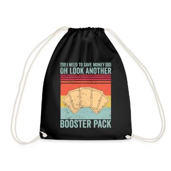Funny Trading Card Game TCG Retro - Drawstring Bag - black - Front