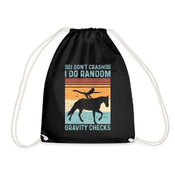 Random Check Gravity Vaulting Retro - Drawstring Bag - black - Front